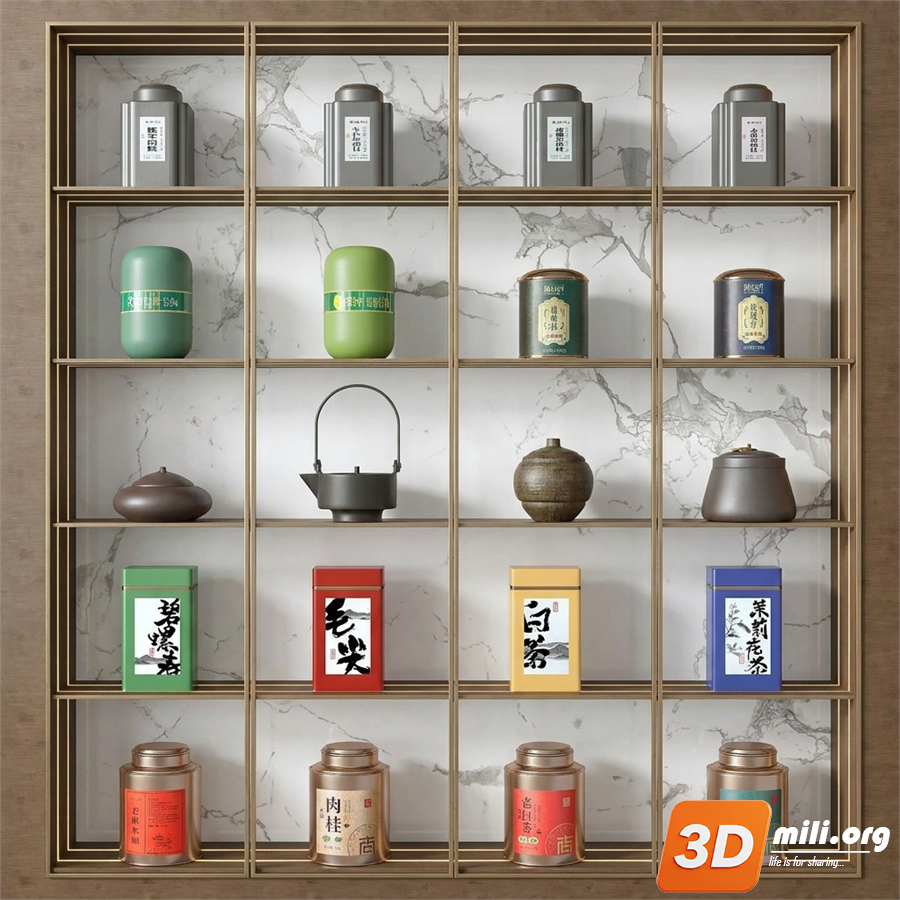 Tea Set 3D Model